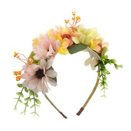 1 Piece Simulated Flower Headband, Elees Headband, Photo Props, Accessories for Wedding Dresses, Women's Hair Accessories