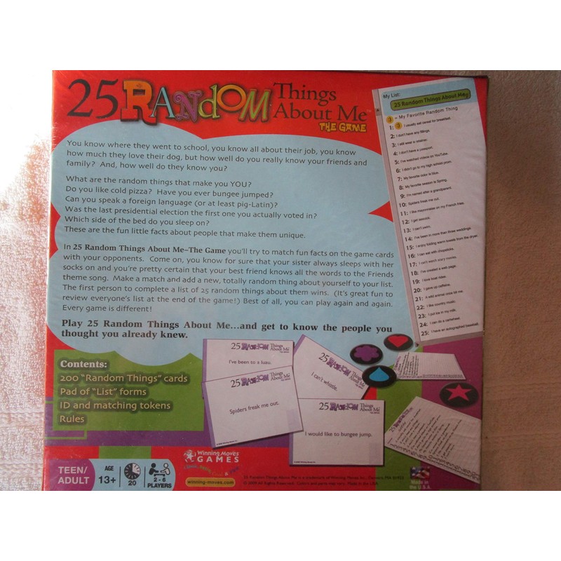 25 Random Things About Me