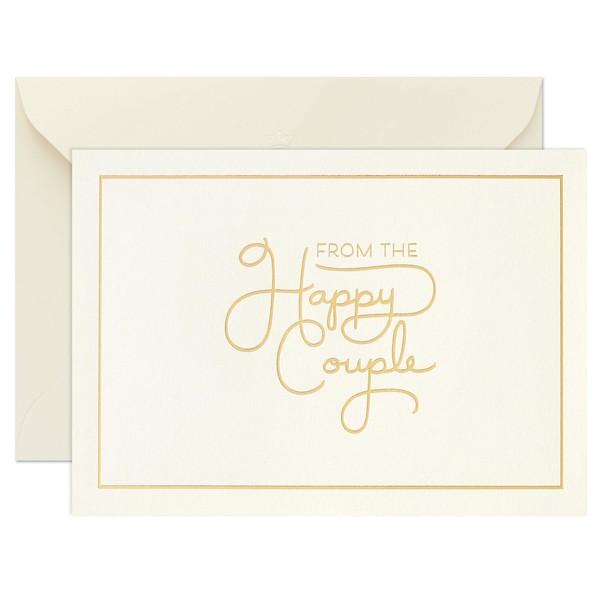 Hallmark Pack of 100 Wedding Thank You Cards (Happy Couple)