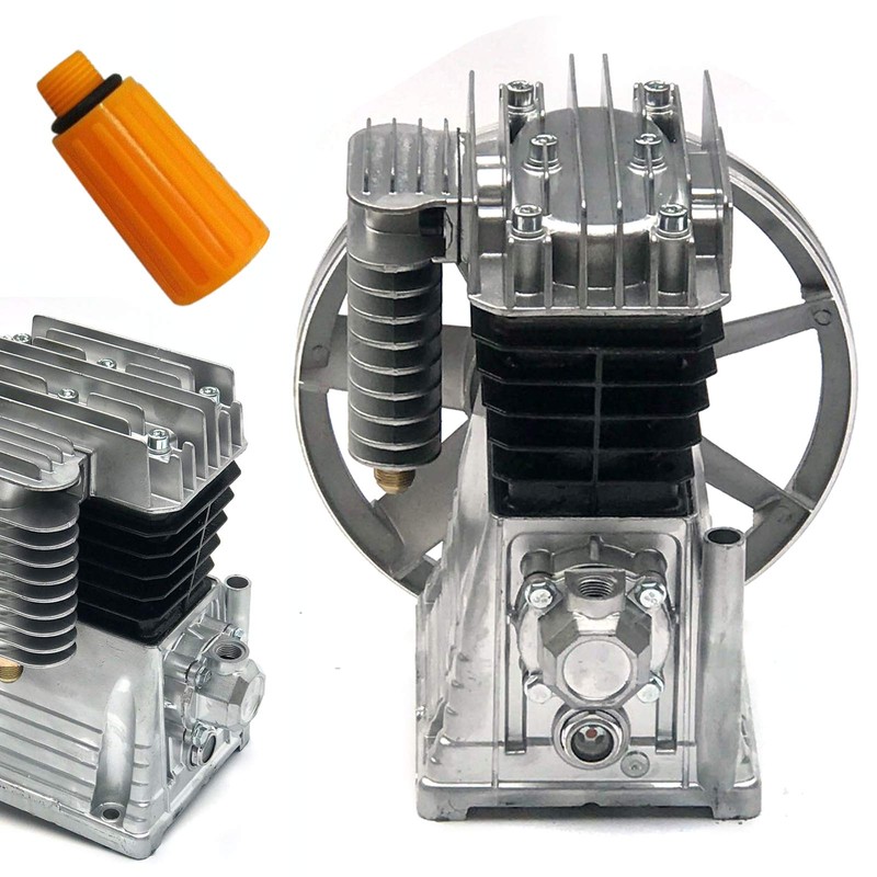 RocoReny 2HP Double Air Compressor Pump,1.5KW Piston Twin Cylinder Air