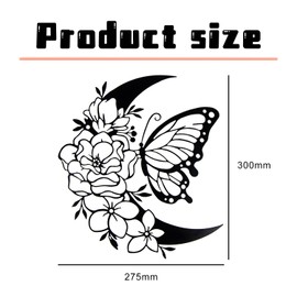 Wall Decoration Metal Wall Pictures Decoration Aesthetic, Moon Phases Garland Black Butterfly Vintage Decoration, Wall Pictures Living Room Modern, Wall Hangings for the Bedroom, Decoration of the