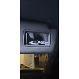 HELLO GORGEOUS Mirror Decal Sticker x2