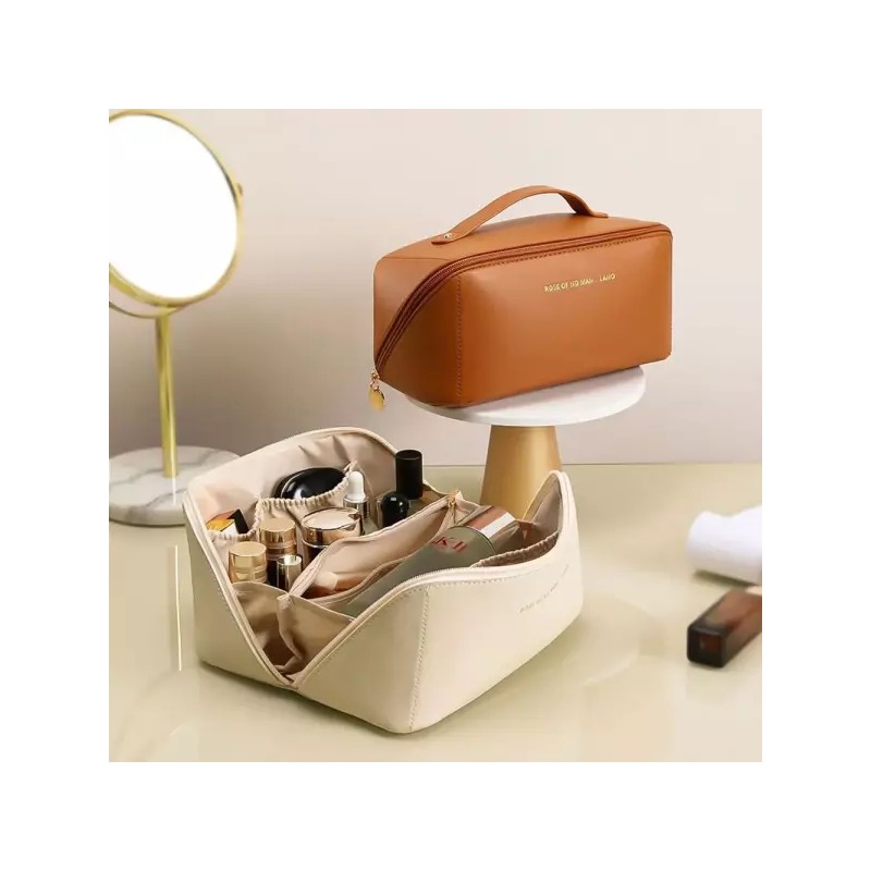 modoo 파우치 보관 메이크업 사각 소프트 화장품jkl080 [브라운] Modoo Pouch