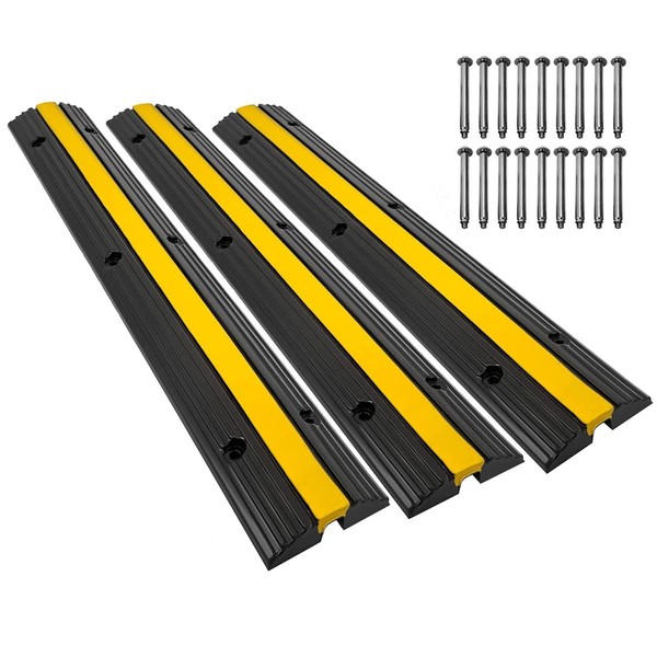 Scinotec Rubber Speed Bumps 3 Pack of 1 Channel 6600Lbs