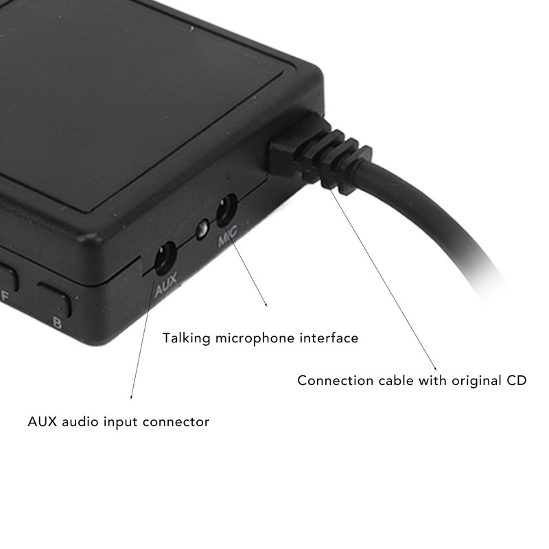 Car Bluetooth Adapter Portable Aux Input Hands Free Calls Noise