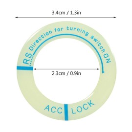 KIMISS Ignition Switch Decoration Ring,Car Motorcycle Luminous Ignition Switch Key Ring Circle Cover Trim Universal(Blue)