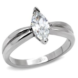 YourJewelleryBox Marquise Solitaire Engagement Ring Simulated Diamond Ring WIL NOT Tarnish R ZTK103