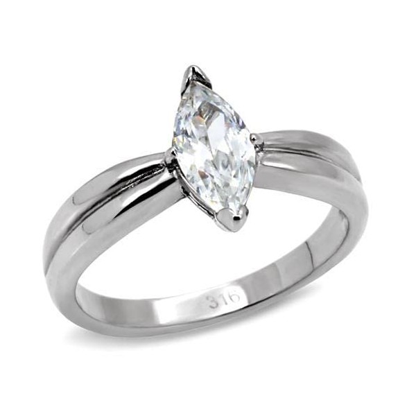 YourJewelleryBox Marquise Solitaire Engagement Ring Simulated Diamond Ring WIL NOT