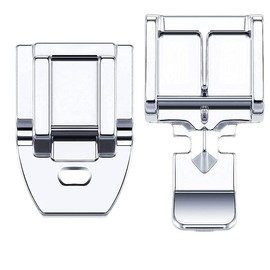 YRDQNCraft Pack of 1pcs Zipper Foot and 1pcs Invisible Zipper Foot for All Low Shank Snap-On Singer, Brother, Babylock, Janome, Kenmore, Juki, New Home, Elna