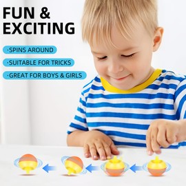 36 Pcs Spinning Tops for Kids, Top Toys | 25 Color Block Combinations | Spinner Toys, Trompos | Bulk Spin Toys for Party Favors, Stocking Stuffers & Bulk Gifts