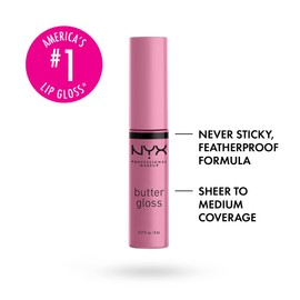 NYX PROFESSIONAL MAKEUP Butter Gloss, Lip Gloss, Non-Sticky - Éclair (Pink)