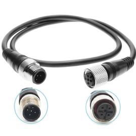 YCYUYUFUNS M12 Cable 5-Pin Male to Female Connector Cable A-Coded Industrial Waterproof Cable for Sensor Actuator, Automation Control, Robotics, Machinery