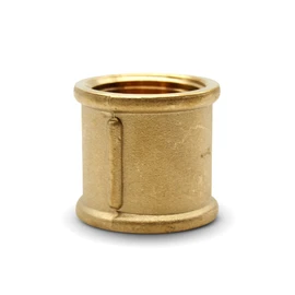 DOJA Barcelona Brass Sleeve 3/4 Inch Pack 4 Pipe Connector Female Thread Screw Connection for Air, Water, Gas, Fuel, Oil, Gas, Oil, Air, Adapter for Good Pipe Circulation Guarantee