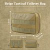 1 Pcs Tactical Toiletry Bag for Men Beige Travel Organizer