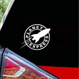 H-TRADINGS Car Bumper Sticker Planet Express for Truck Laptop White 5 inches Approximately