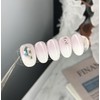 Wedding Ver Heart Thumping Pink White Gra - Short Square