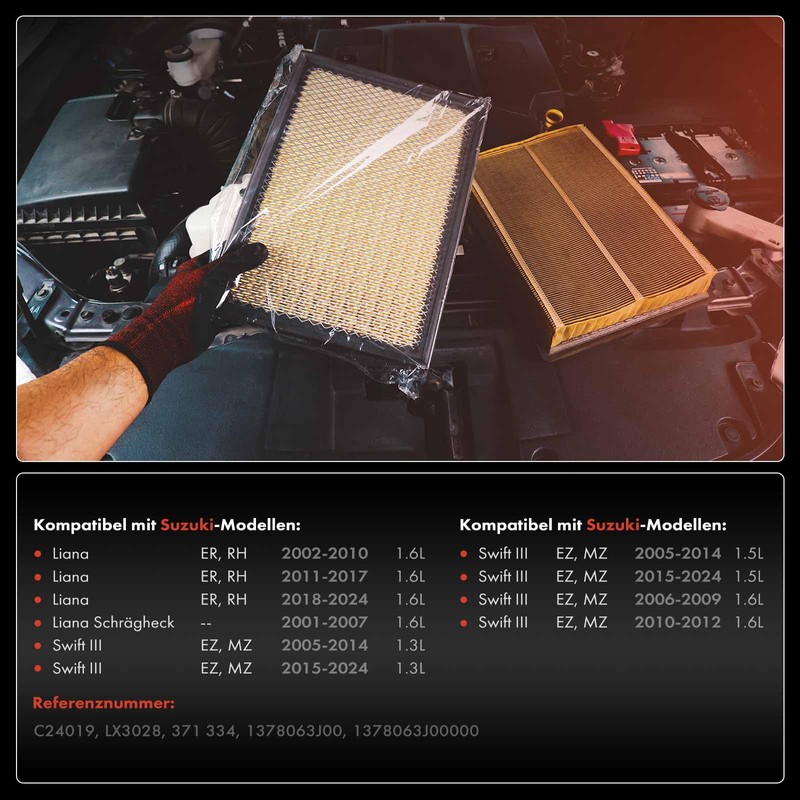 Frankberg 1 x Air Filter Insert Compatible with Liana ER