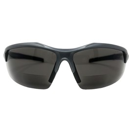 Incredible Bargains The Omega Bifocal Sun Reader Sport & Wrap-Around Safety Reading Sunglasses, + 2.00 Gunmetal Grey