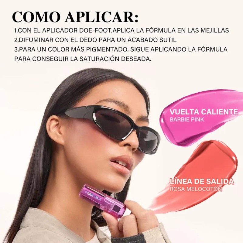 Pro Lashbeauty Rubor Líquido 2 en 1 Blush y Labial
