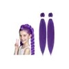 Set De 2 Extensiones De Cabello Trenzado Morado Estilo Rumi