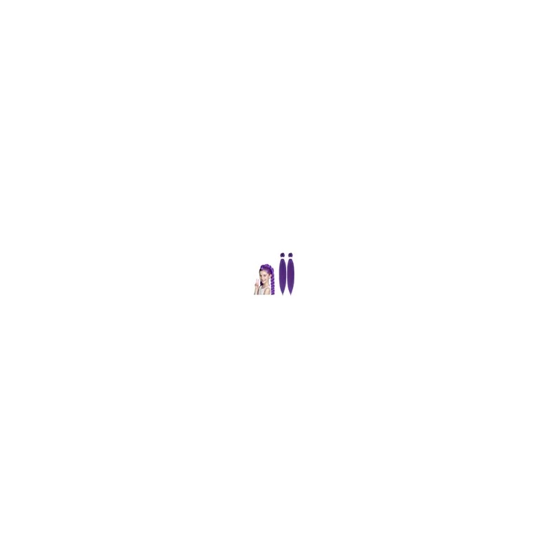 Set De 2 Extensiones De Cabello Trenzado Morado Estilo Rumi