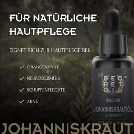 mySecretOil St. John's Wort Oil 100 ml (2 x 50 ml) #Cellulite - Natural Care for Skin & Muscles for Orange Peel, Dry Skin & Pain - Made from Handpicked Leaves & Olive Oil