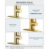 FORIOUS Gold Kitchen Faucet with Soap Dispenser, High Arc Modern