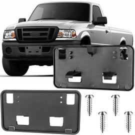 Jogscay License Plate Bracket Accessories for Ford Ranger 2008 2009 2010 2011, Front Bumper License Plate Holder Replacement Frame Black Mount