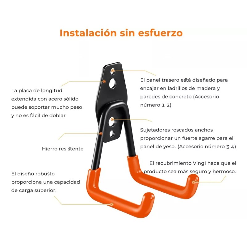 Juego de 10 anzuelos pesados 10pzs Ganchos Dobles Para Colgar