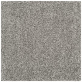 SAFAVIEH California Premium Shag Collection 3' Square Silver SG151 Non-Shedding Living Room Bedroom Dining Room Entryway Plush 2-inch Thick Area Rug