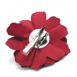 Meilliwish Camellias Flower Hair Clip and Brooch Pin(DarkRed)(A74)