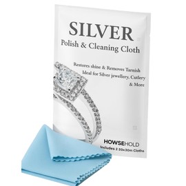 Silver Polishing Cloth (Pack of 2) Jewellery Cleaning and Polishing Cloths for Cleaning Silver, Gold and Platinum - Restores The Shine