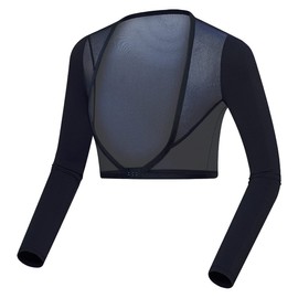 Women's Golf Cooling Shawl Golf Capes Outdoor Sun Protection Arm Sleeves (Black, X-Large)