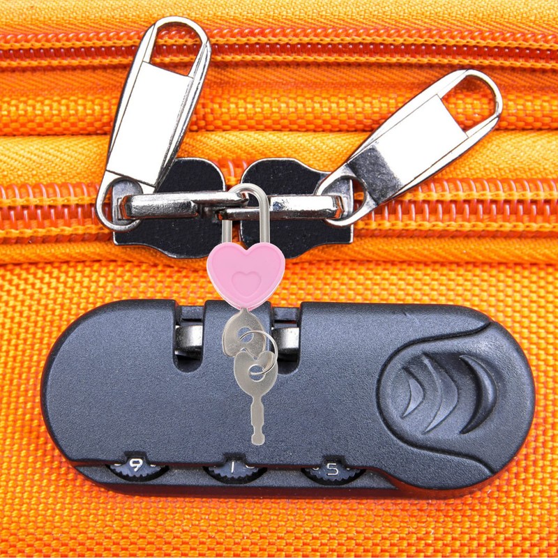 Ipetboom Mini Heart Lock with Keys Small Padlock for Diary