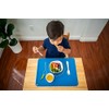 Chamos Mantel Montessori para niños pequeños - Antideslizante - Zafiro