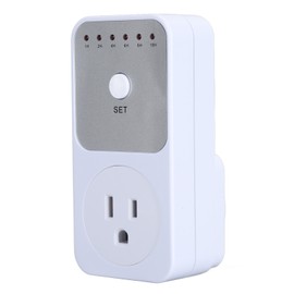 Countdown Timer Socket 1 2 4 6 8 10 Hour Options Auto Shut Off Outlet Countdown Timer for Lamps Fans Heaters 120V 15A 1800W US