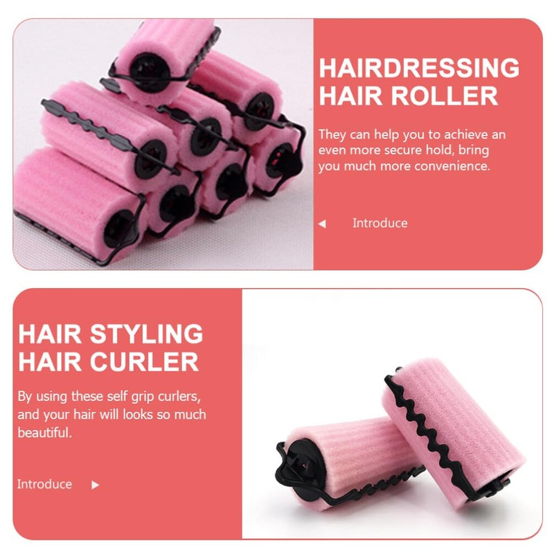 BESTOYARD Hair Curler, Sponge, Hand Winding Curler, 8-Piece Set, Hair