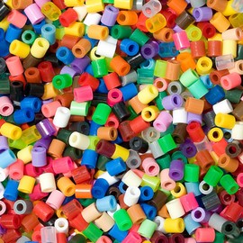 Hama Perlen 205-68 lperlen Beutel mit ca. 6.000 Midi Bastelperlen in 52 Farben mit Durchmesser 5 mm, kreativer Bastelspaß für Groß und Klein