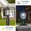 Solar Post Lights, 6000K Dusk to Dawn Solar Lamp Post