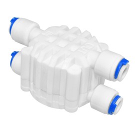 1/4 Inch Tube Automatic Shut Off Valve, with Quick-Connect Fittings, for RO Reverse Osmosis Water Filter System (Pack of 1) White