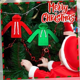 6-Piece Christmas Elf Accessory Set, Elf Doll Clothing, Christmas Elf Doll Hoodie with Scarf, for Doll Decoration Accessories, Elf Dolls Clothing Accessories (A)