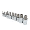 10PCS Triple Square Spline Bit Socket Set Low Wear Accurate