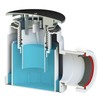 SPARES2GO Shower Trap for 50mm Tray Plug Hole 40mm 1.5"