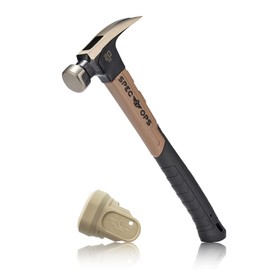 Spec Ops Tools 20 oz Fiberglass Hammer, 13 Inch, Soft Mallet Cap, Shock-Absorbing Grip, 3% Donated to Veterans
