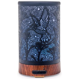 VICTORIA AROMA Essential Oil Diffuser - Multifunction Aromatherapy Diffuser 7 LED Color Changing Light 150ML Metal Diffuser Easy to Clean Suitable for Home,Office (Hummingbird)