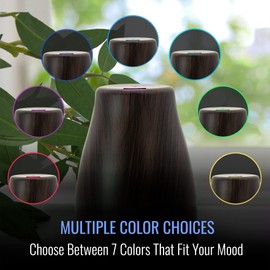 HealthSmart Essential Oil Diffuser, Cool Mist Humidifier and Aromatherapy Diffuser with 150ML Tank Ideal for Small Rooms, Adjustable Timer and Mist Mode, Wood Grain Brown (Pack of 24)