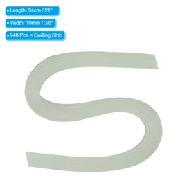 PATIKIL 240pcs Quilling Strips Paper 3/8"(10mm) 21"(54cm) Origami Paper Quilling Strip for Art DIY Hand Craft Christmas, Light Grey