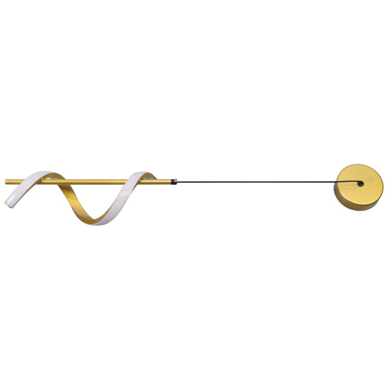 Spiral LED Pendant Light Gold Color High Brightness Eyes Protection