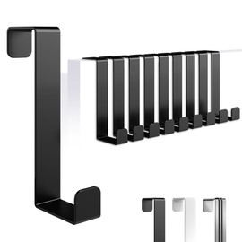 4happy Set of 10 Door Hooks Black