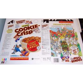 Ralston 1991 Ralston Cookie Crisp Cereal Box unused factory FLAT cf5
